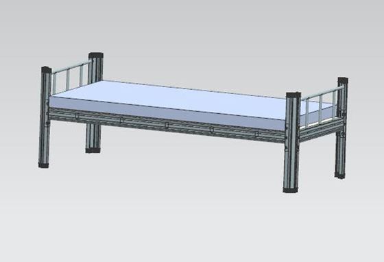 Ισχυρό μετάλλων κρεβάτι σιδήρου κρεβατοκάμαρων L1900mm ενιαίο για τους σπουδαστές