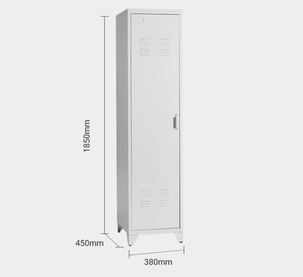 Ύψος 1850mm διαμέρισμα ντουλαπιών αποθήκευσης χάλυβα που συσκευάζει 0,05 CBM ενιαία μόνιμα πόδια πορτών