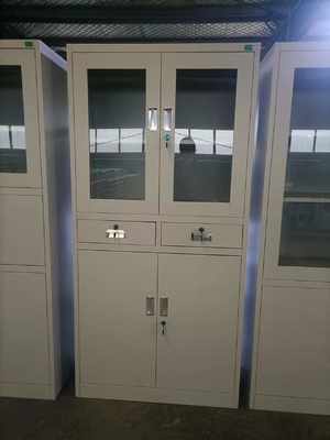Cold-rolled επίπλωση γραφείων αποθήκευσης ντουλαπιών αρχειοθέτησης χάλυβα γυαλιού πόρτα