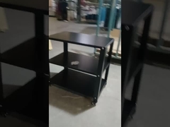 3 ράφι χάλυβα μετάλλων στρώματος με τα κυλώντας ράφια αποθήκευσης ροδών διευθετήσιμα